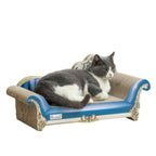 Blue sofa style cardboard scratcher