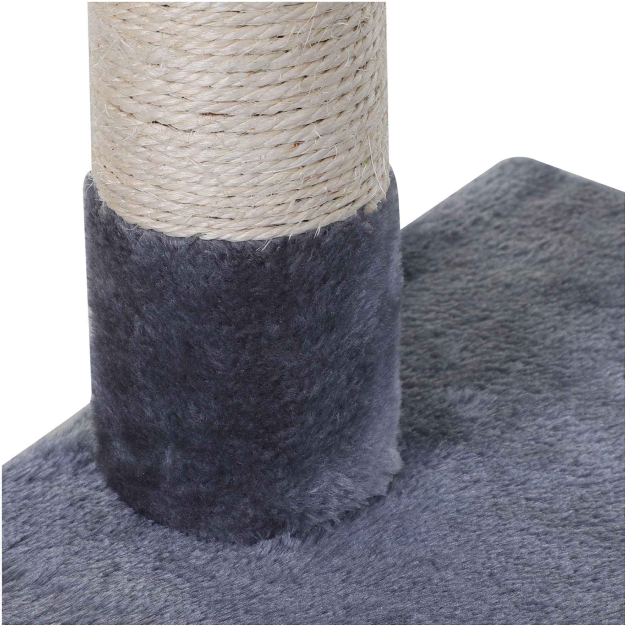 Bottom of sisal rope post
