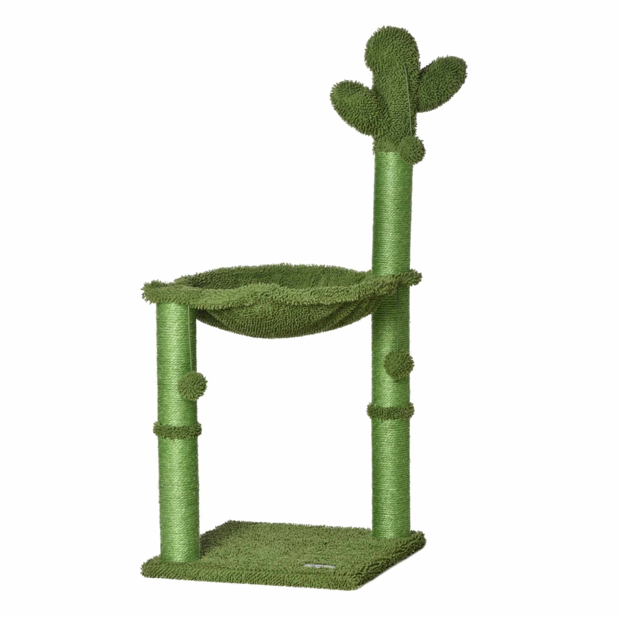 Cactus style green cat tree