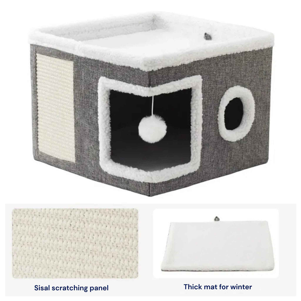 Cat cave scratching board