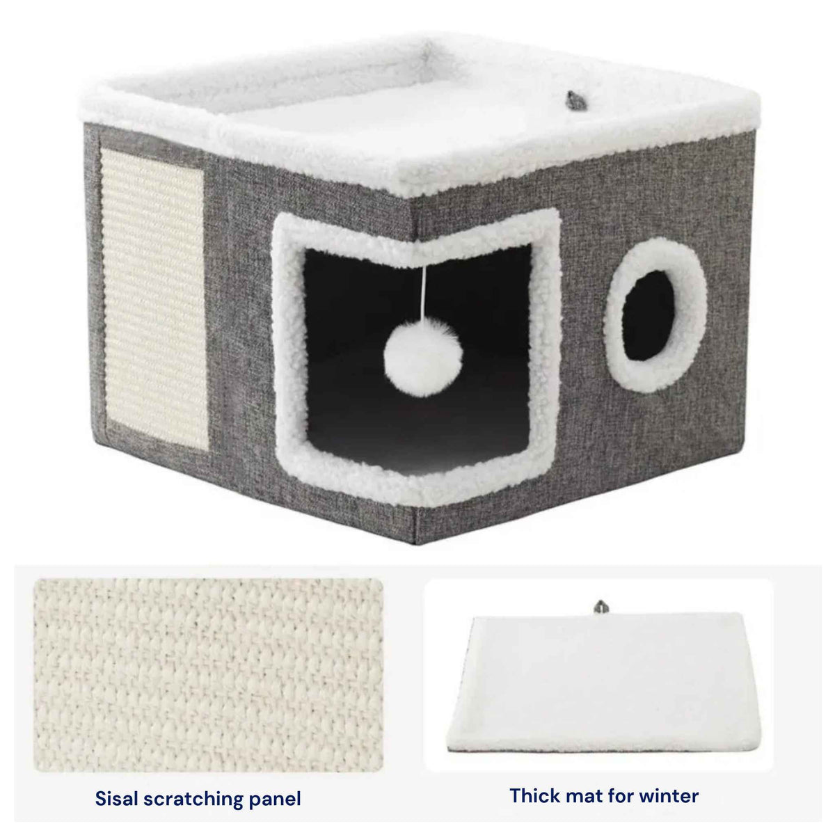 Cat cave scratching board