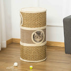 Cat inside 70cm tall barrel