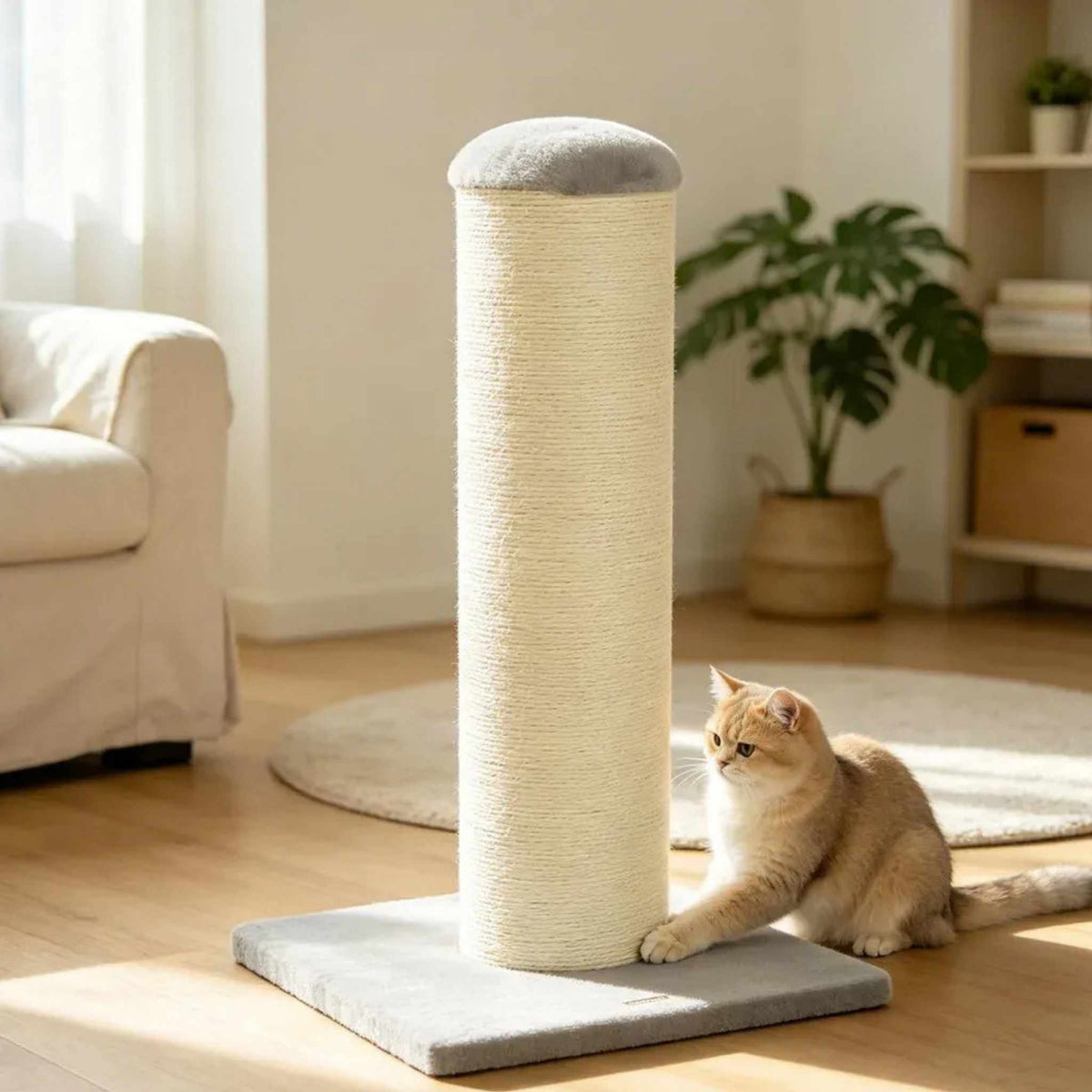 Cat scratching 76cm tall post