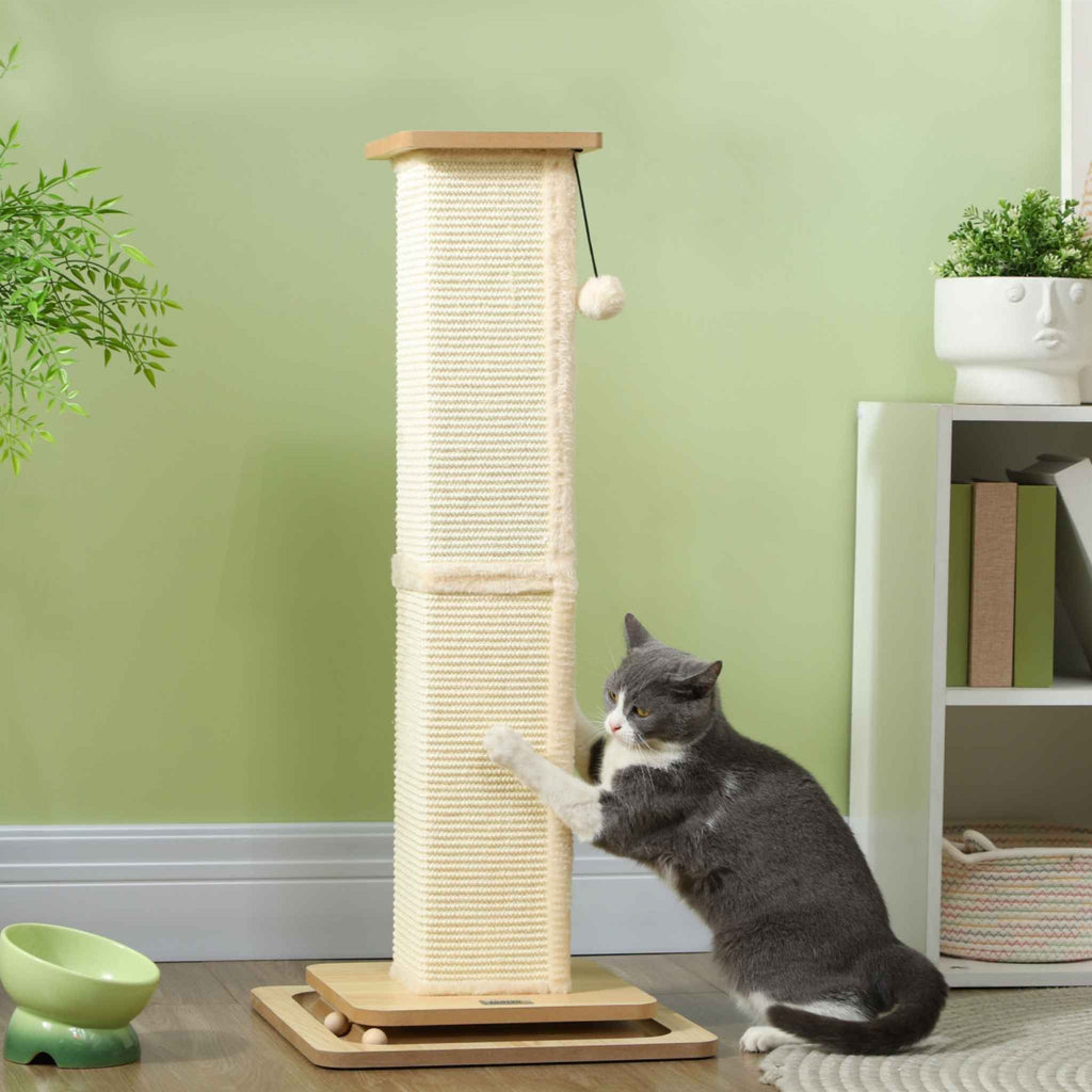 Cat scratching a 87cm tall post