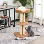 Cat scratching sisal rope post