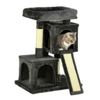 Cat tree scratching post 83cm tall black fabric