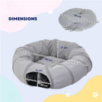 Dimensions for cat bed with play tunnel