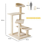 Dimensions for 100cm tall cat tree tower