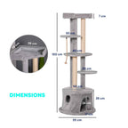 Dimensions for 150cm tall cat tree with jute rope post