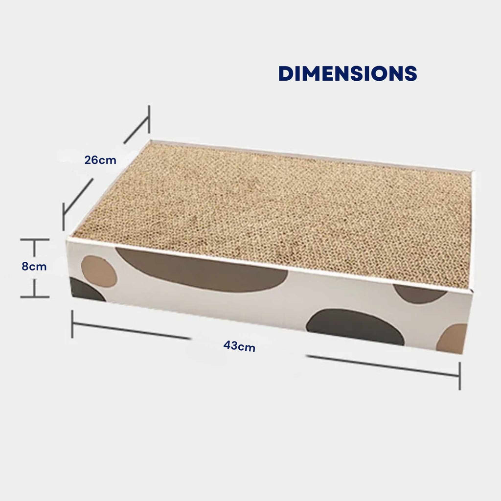 Dimensions for 3pcs corrugated cardboard cat scratching board