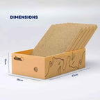 Dimensions for 5pcs cardboard cat scratching board set