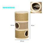 Dimensions for 70cm tall cat scratching barrel
