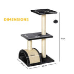 Dimensions for 72cm tall grey cat tree tower