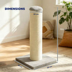 Dimensions for 76cm tall cat scratching post with sisal rope