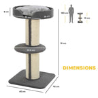 Dimensions for 91cm tall cat scratching post
