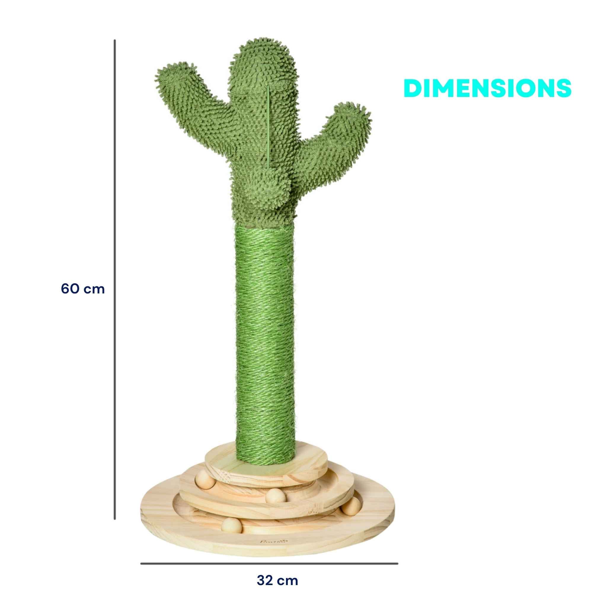 Dimensions for cactus shaped cat scratching post