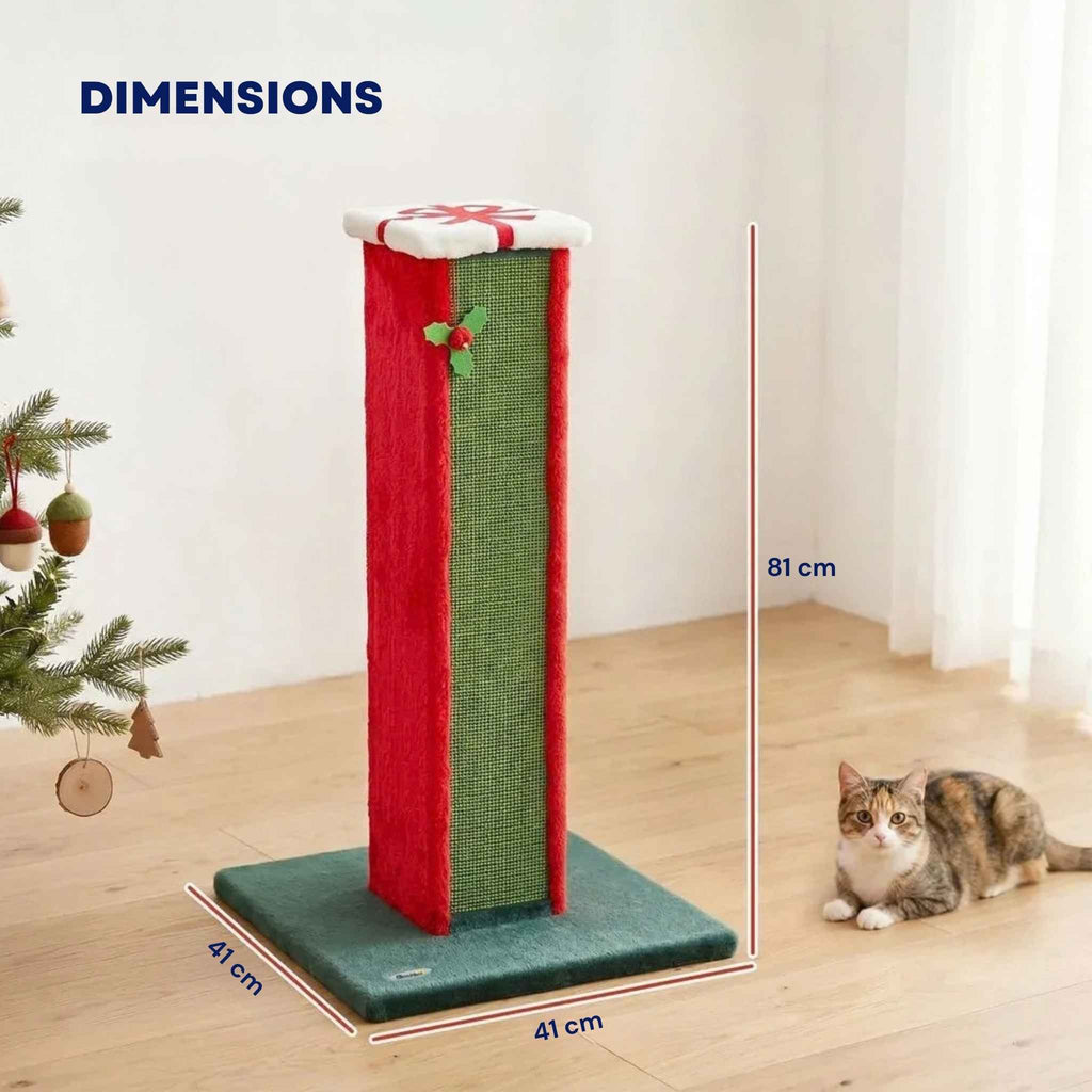 Dimensions for Christmas themed cat scratching post