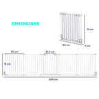 Dimensions for dog pen and pet gate 300cm x 74cm