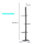Dimensions for extra tall 4 level floor to ceiling cat tree