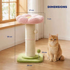 Dimensions for flower themed cat scratching post