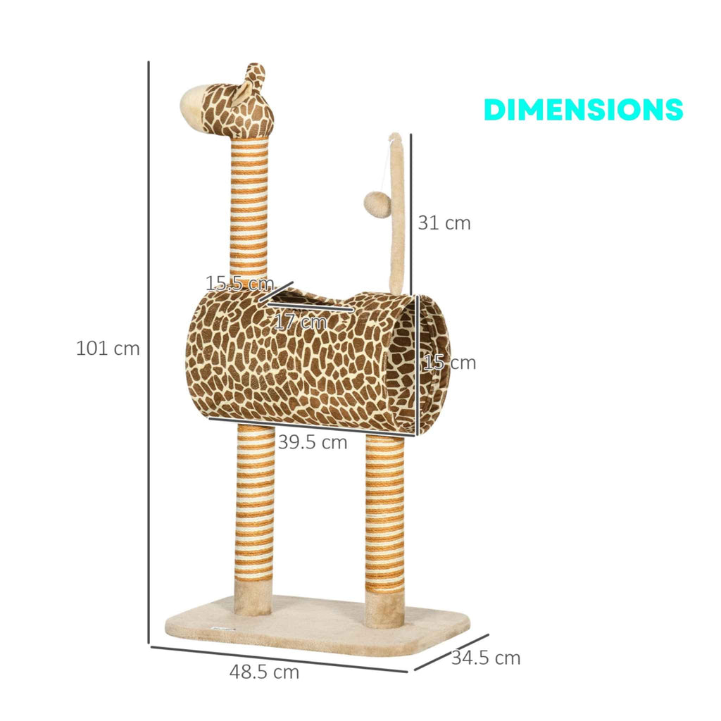 Dimensions for giraffe style cat tree