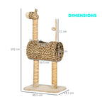 Dimensions for giraffe style cat tree