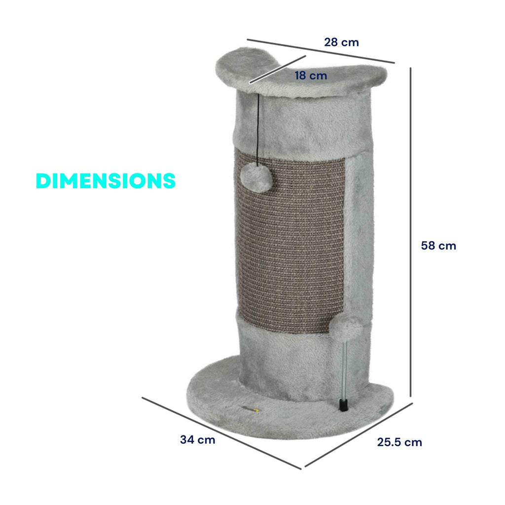 Dimensions for grey corner cat scratcher