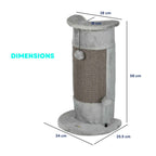 Dimensions for grey corner cat scratcher