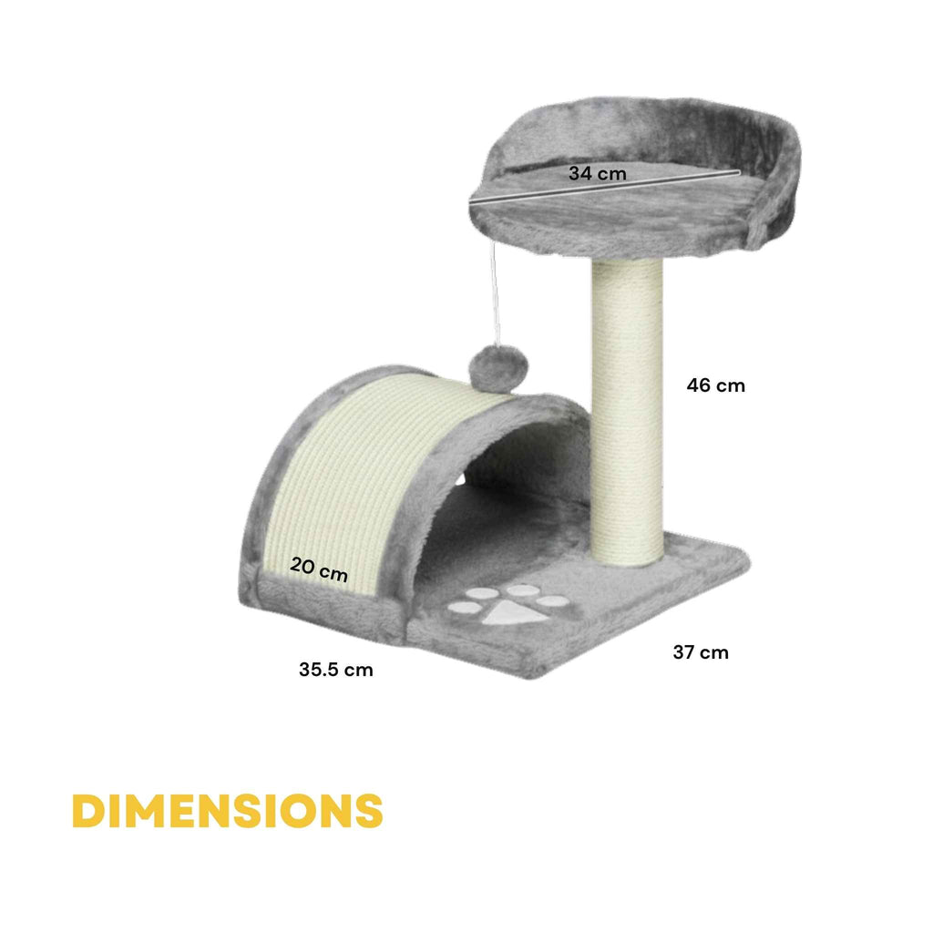 Dimensions for grey kitten scratcher post