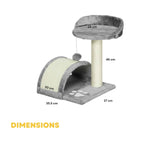 Dimensions for grey kitten scratcher post