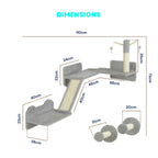 Dimensions for light grey wall mounted cat scratcher