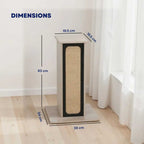 Dimensions for scratching post with replaceable scratching boards