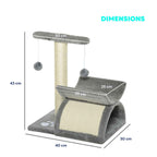 Dimensions for small 43cm tall cat tree