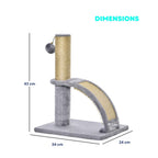 Dimensions for small cat scratching post with massage board