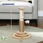 Dimensions for small cat scratching post with self groomer
