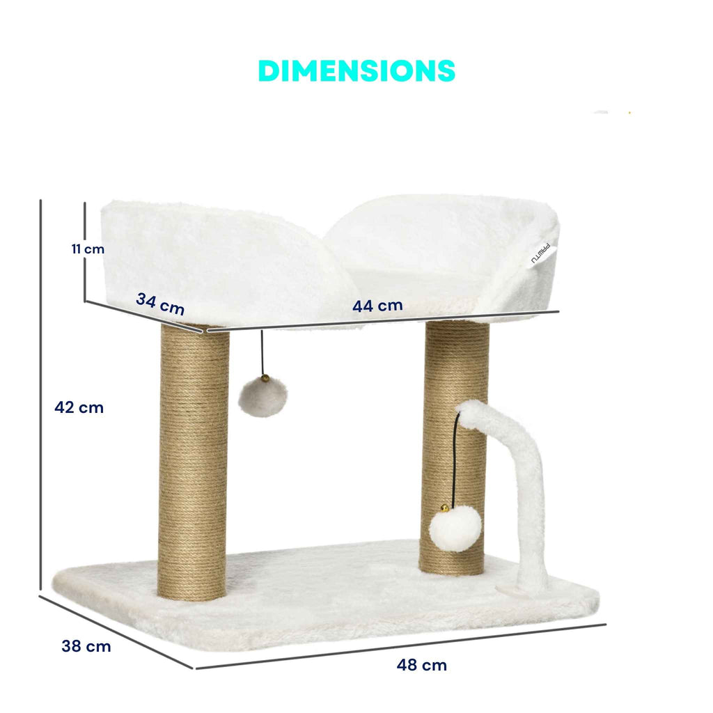 Dimensions for Small cat tree 42cm tall jute rope