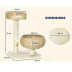 Dimensions for small wicker cat tree