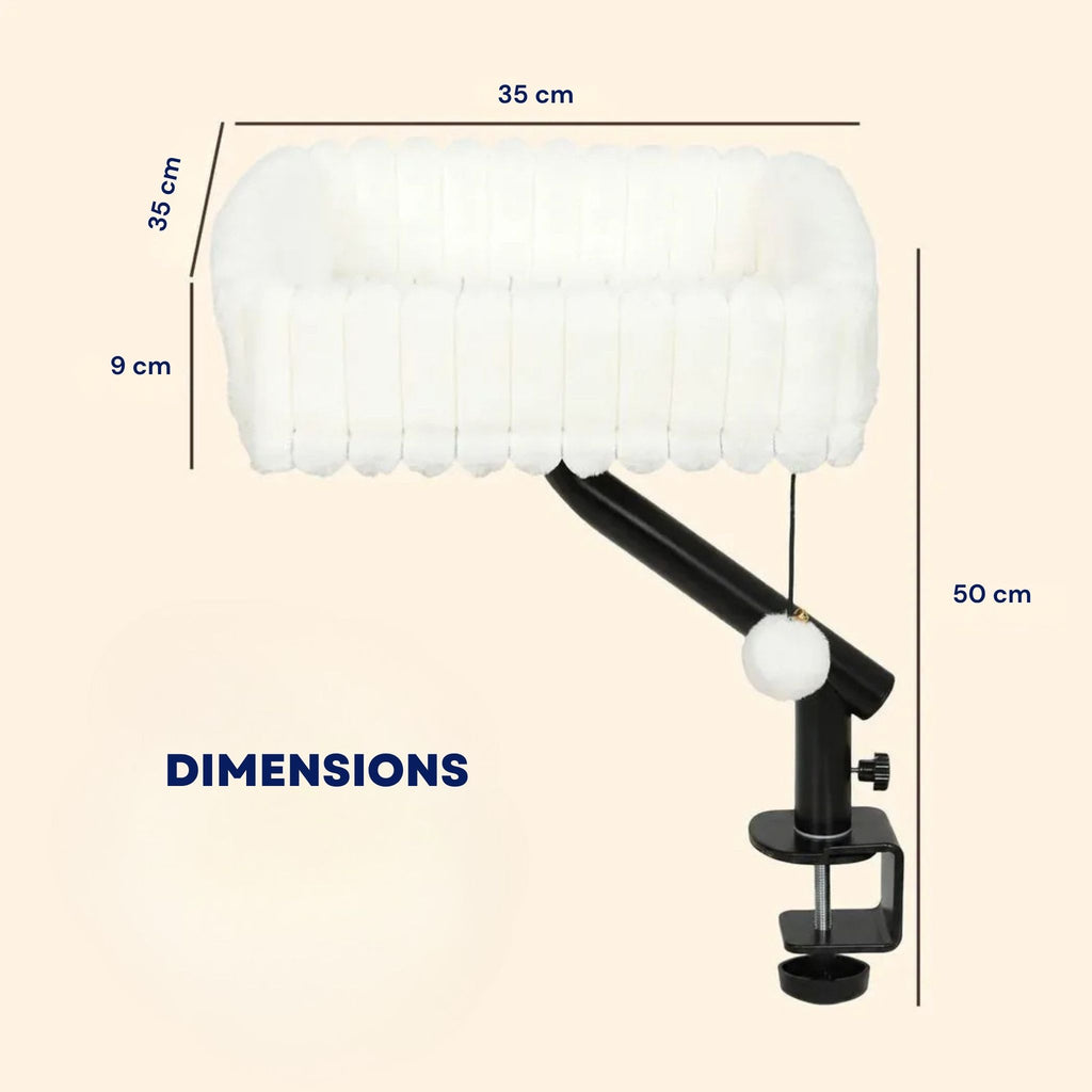 Dimensions for white cat desk bed