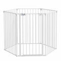 Dog pen & pet gate 6 white panels 384cm x 90cm