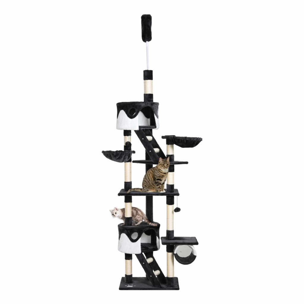 Extra large dark grey cat tower with scratching posts