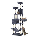 Extra tall dark grey cat tree scratching post