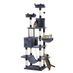 Extra tall dark grey cat tree scratching post