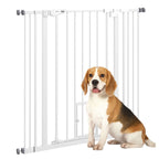 Extra tall pet gate with cat gate white 74-101cm x 104cm