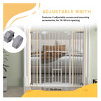 Extra tall white metal dog gate adjustable width