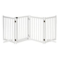 Extra wide freestanding pet gate 4 white panels 237cm x 80cm