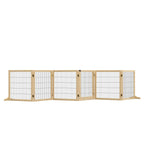 Extra wide freestanding pet gate 6 wooden panels 432cm x 70cm