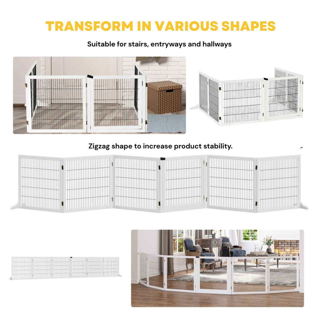 Extra wide pet gate in various shapes