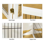 Extra wide white dog gate features