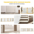 Extra wide wooden dog gate in various shapes