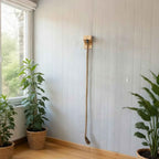 Feline scratching rope mounted on wall
